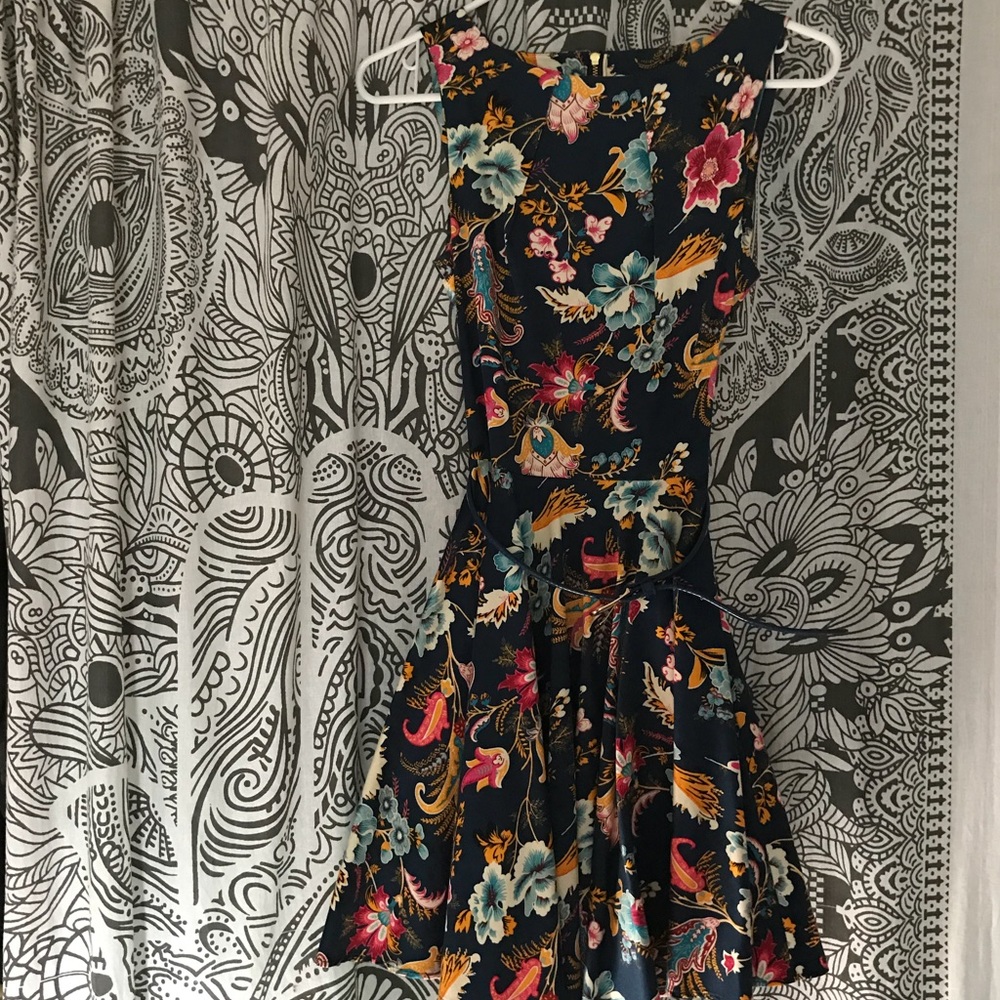 Closet Floral Dress - Black with Multicolor Accents